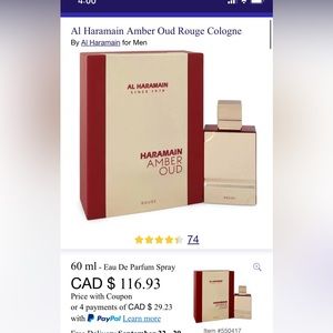 Amber Oud Rouge by Al Haramain